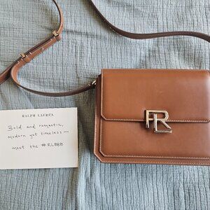 Ralph Lauren Collection 2024 RL888 brown leather cross body bag